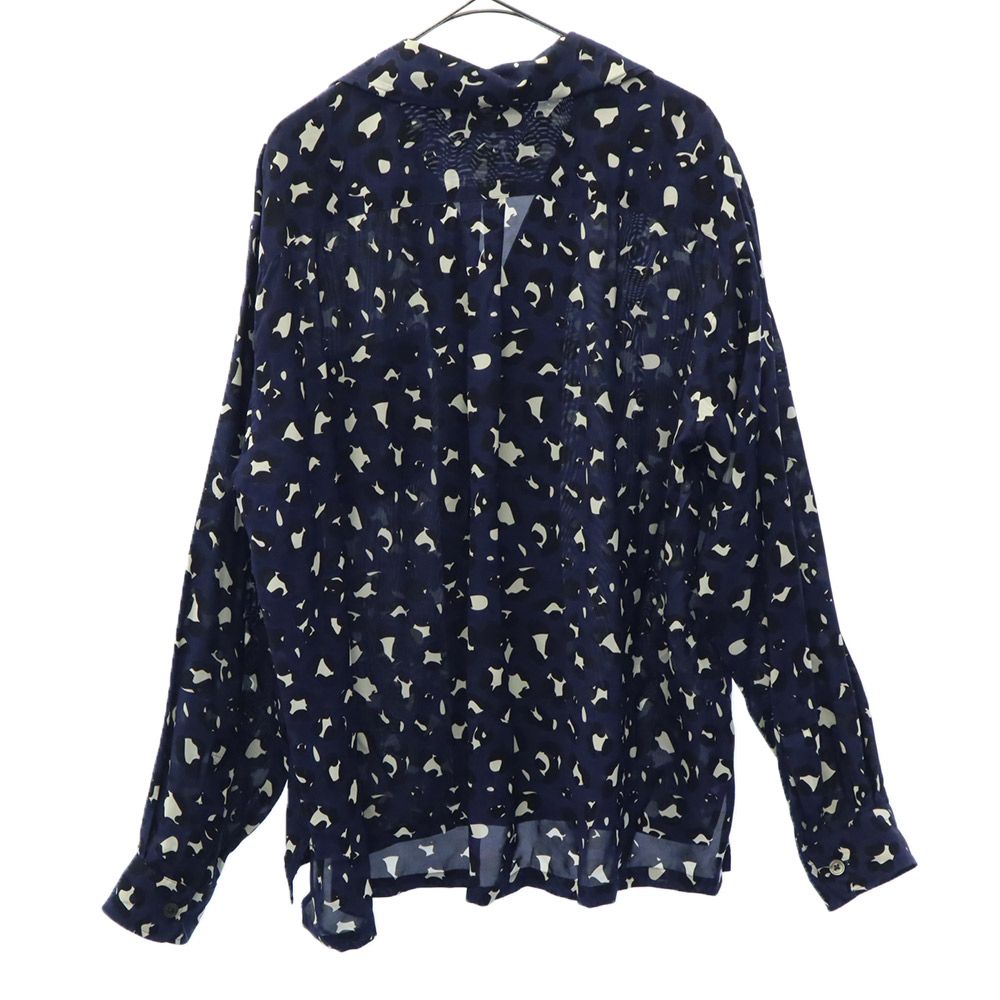 WELDER ウェルダー 19ss 総柄 長袖 オープンカラーシャツ 3 ネイビー メンズ