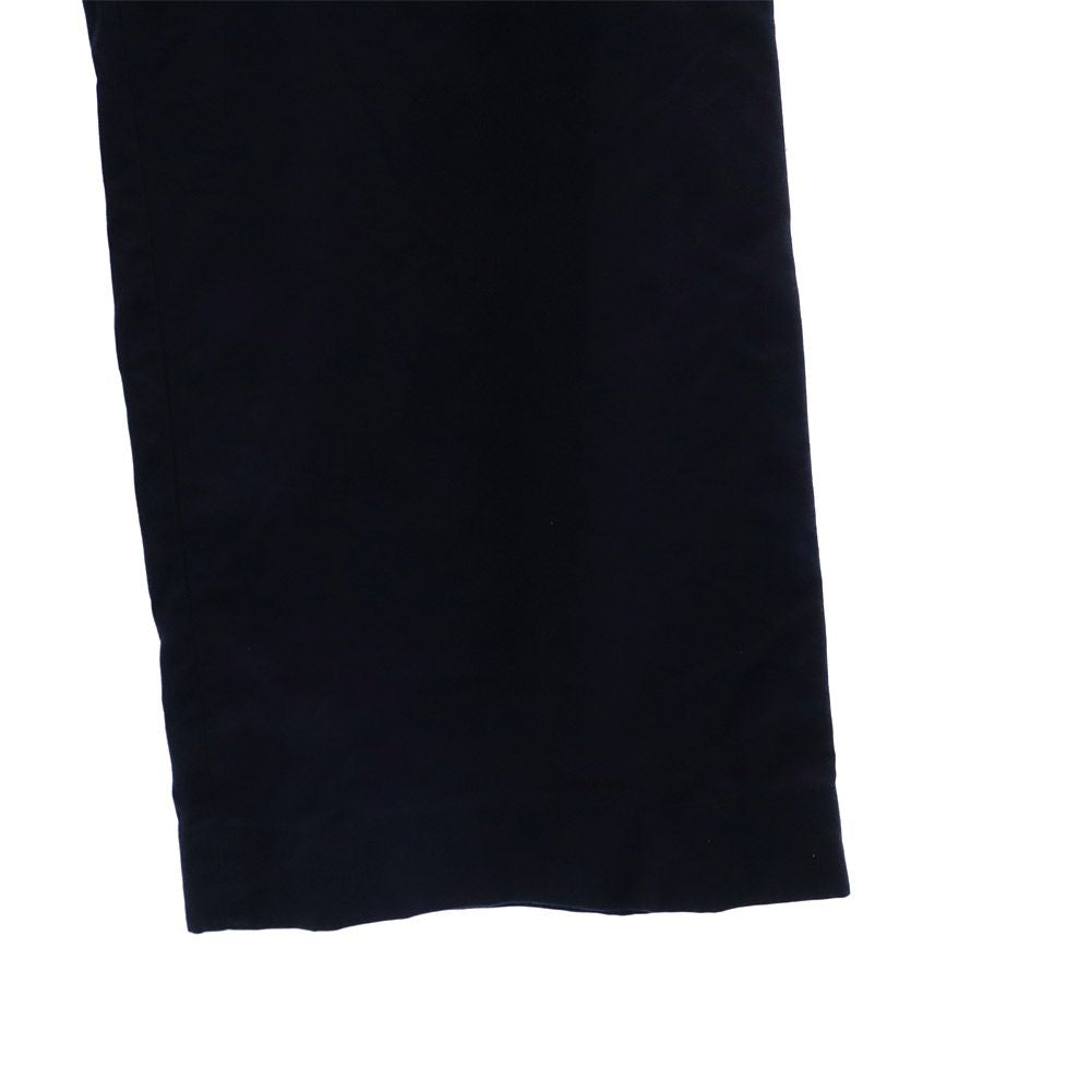 LACOSTE ラコステ ロゴワッペン ワイドパンツ 38 ネイビー レディース