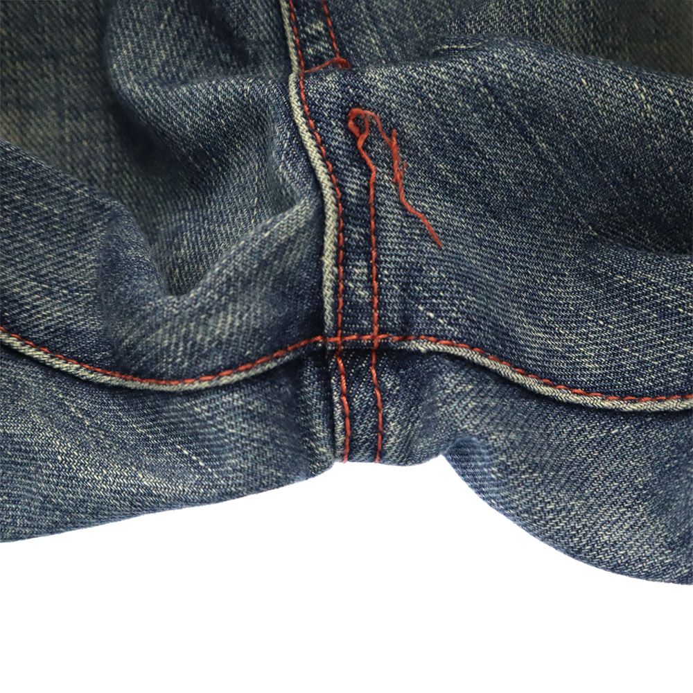 LEFLAH レフラー ロゴ刺繍 テーパードデニムパンツ XL ブルー ジーパン メンズ