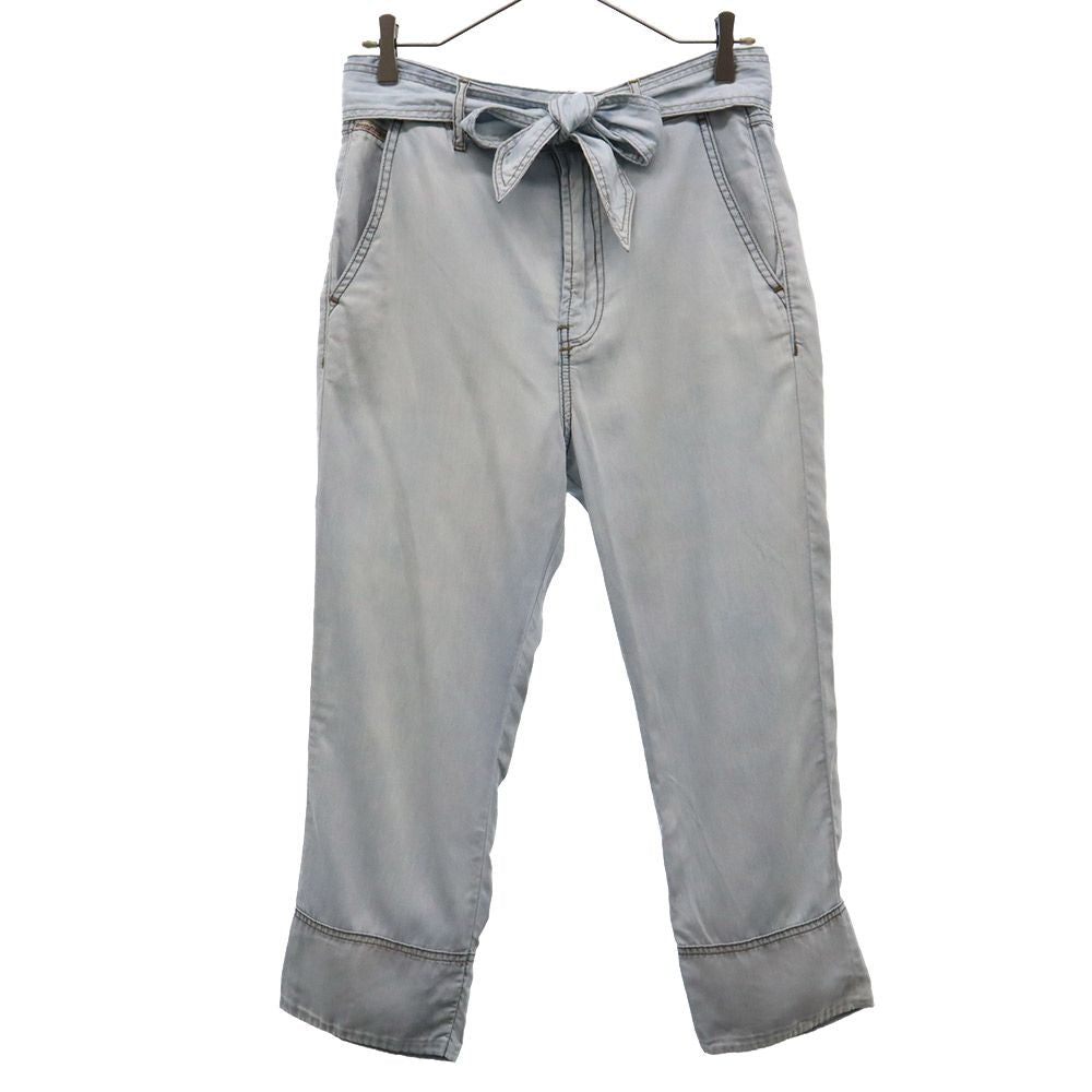 DIESEL ディーゼル ルーズ ソフト デニムパンツ W25 ブルー ウエストリボン レディース