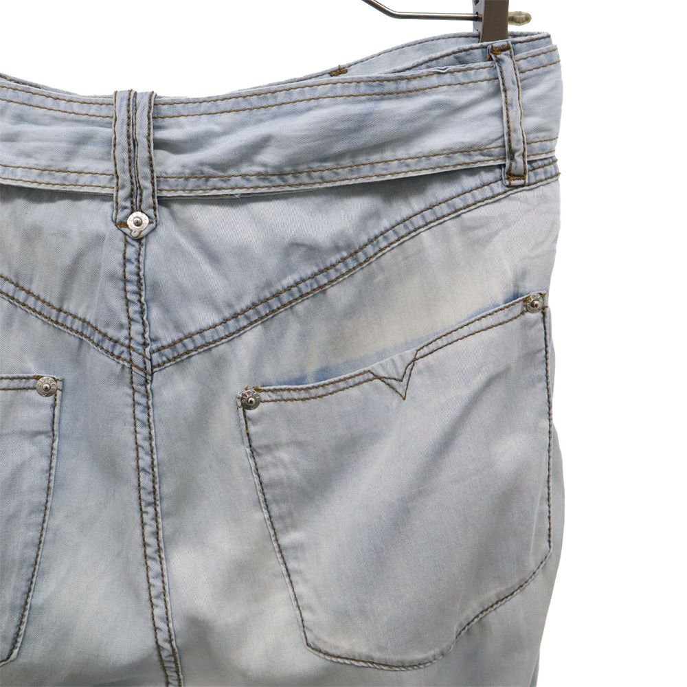DIESEL ディーゼル ルーズ ソフト デニムパンツ W25 ブルー ウエストリボン レディース