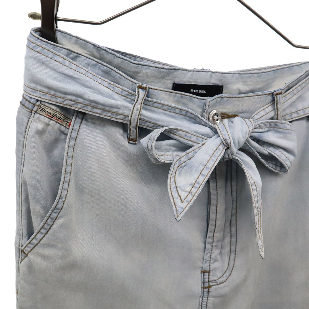 DIESEL ディーゼル ルーズ ソフト デニムパンツ W25 ブルー ウエストリボン レディース