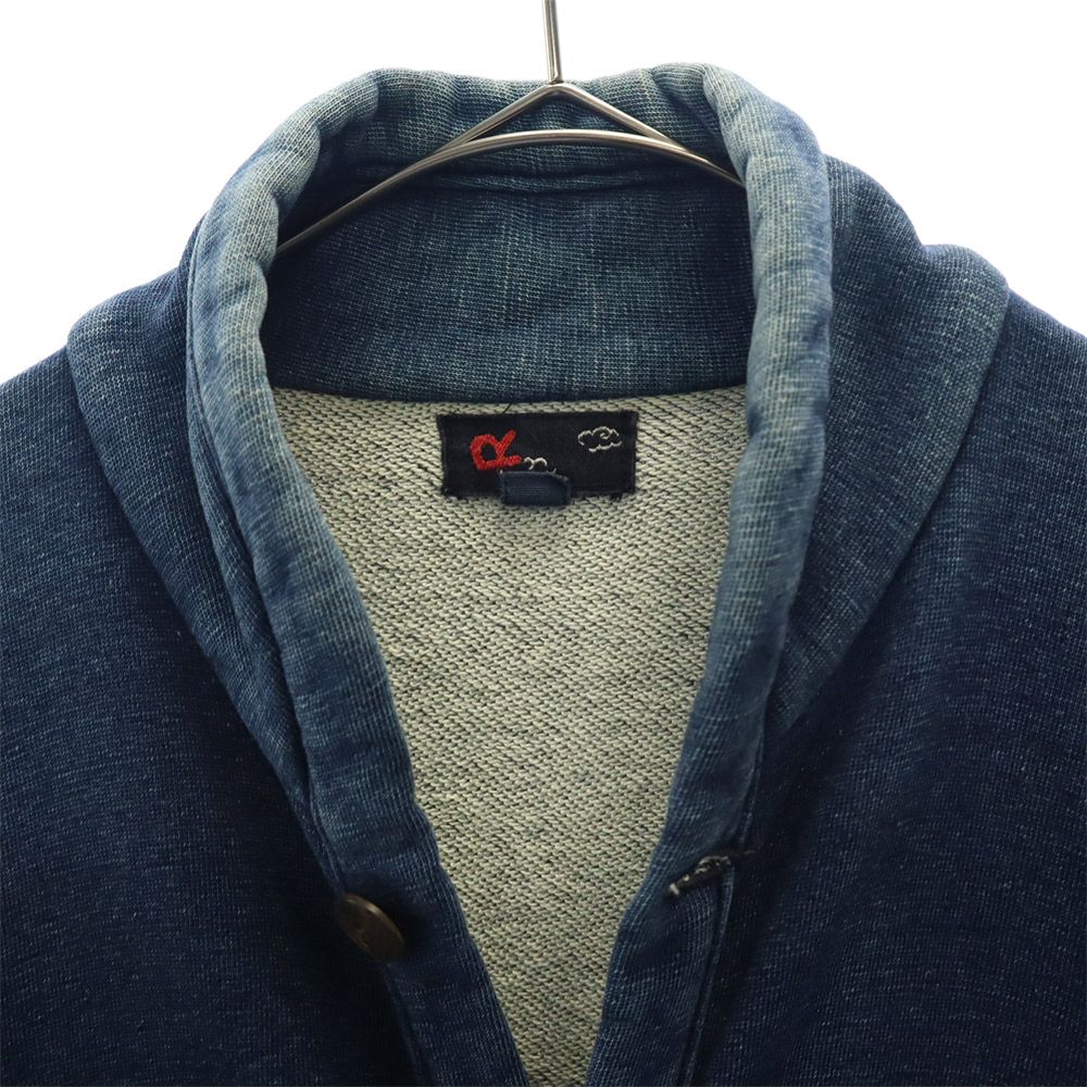 45rpm 45アールピーエム ロゴ刺繍 スウェット ジャケット 2 ブルー メンズ