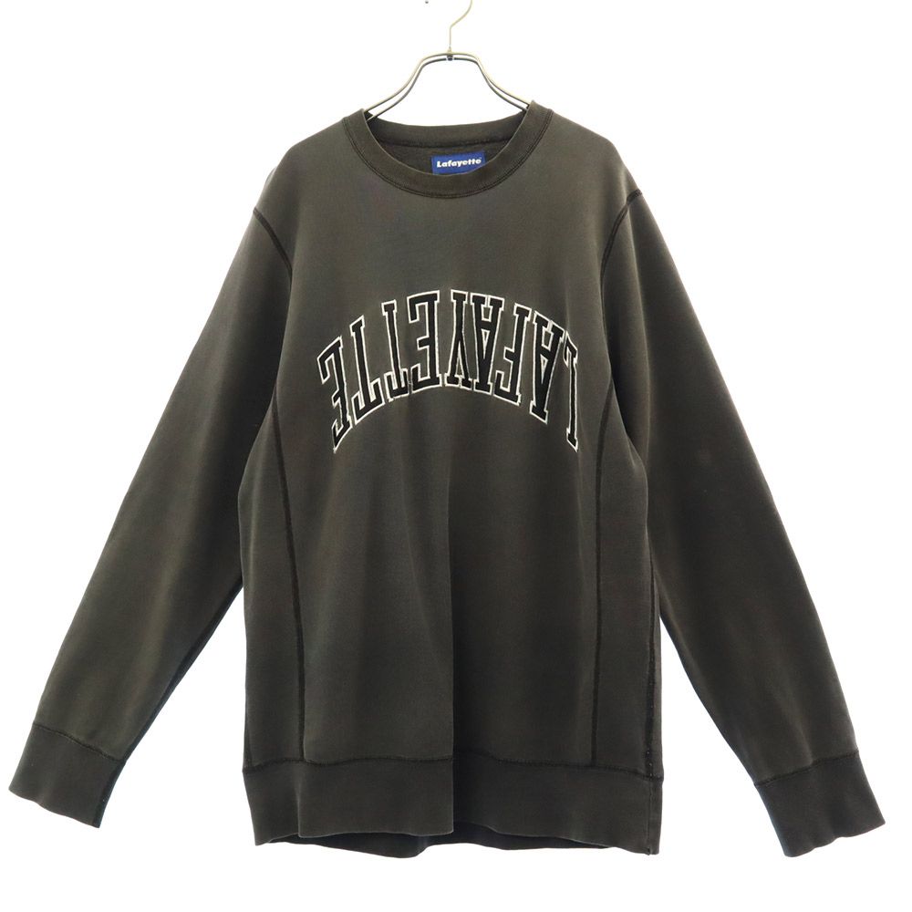 Lafayette ラファイエット ロゴ刺繍 長袖 スウェット トレーナー M グレー 裏起毛 メンズ