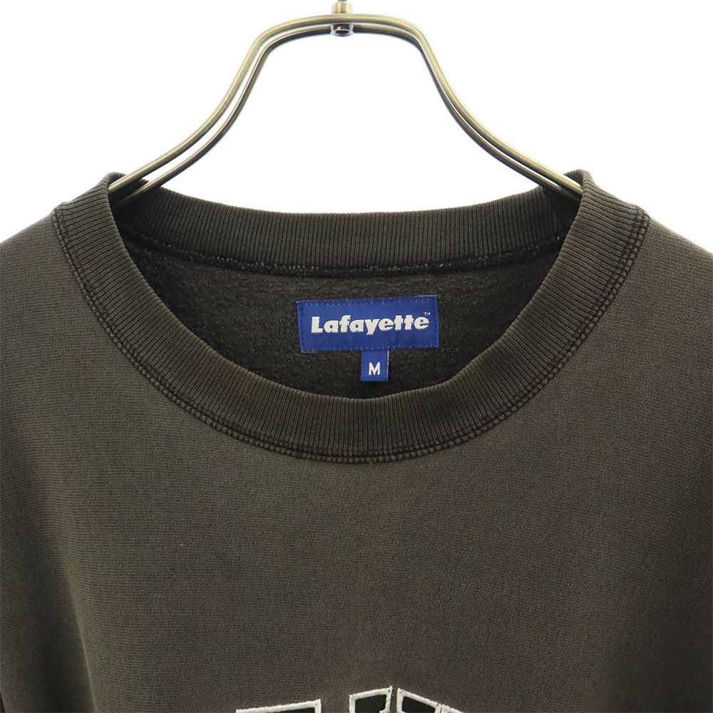 Lafayette ラファイエット ロゴ刺繍 長袖 スウェット トレーナー M グレー 裏起毛 メンズ