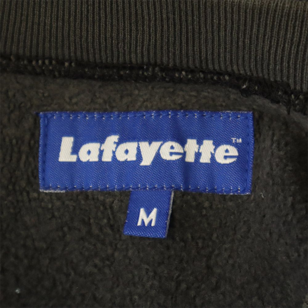 Lafayette ラファイエット ロゴ刺繍 長袖 スウェット トレーナー M グレー 裏起毛 メンズ