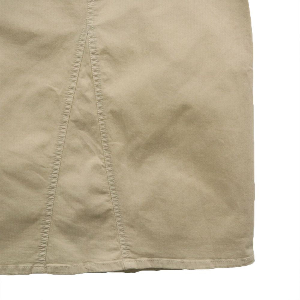 DOLCE&GABBANA ドルチェアンドガッバーナ イタリア製 ロゴワッペン ミディ丈 タイトスカート 38 ベージュ レディース