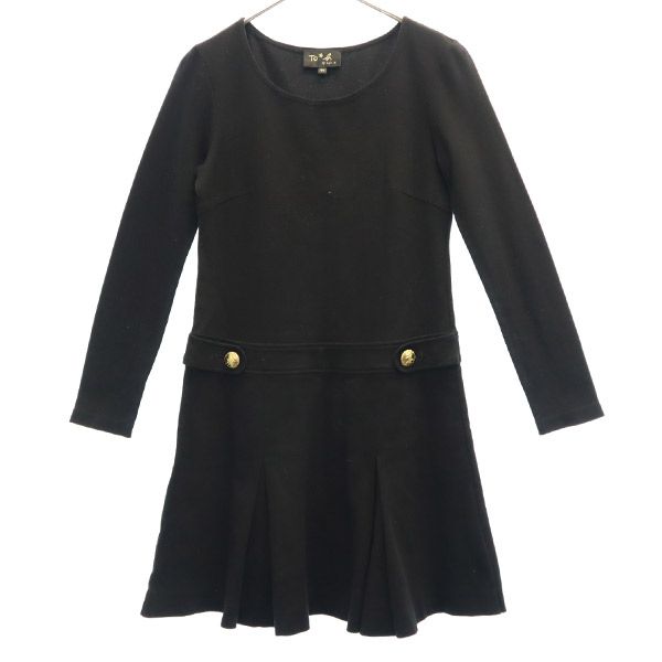 To b. by agns b トゥービーバイアニエスベー 長袖 ワンピース T1 ブラック レディース