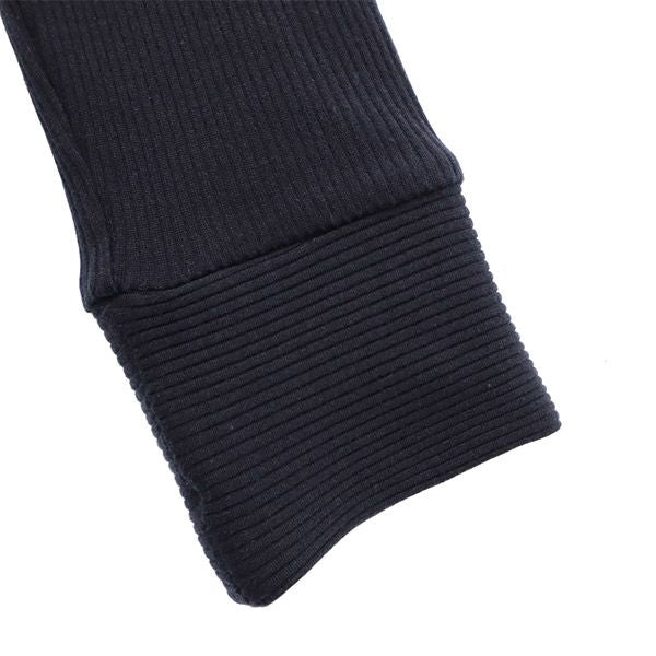 furfur ファーファー 長袖 ドッキング ワンピース F ブラック レディース