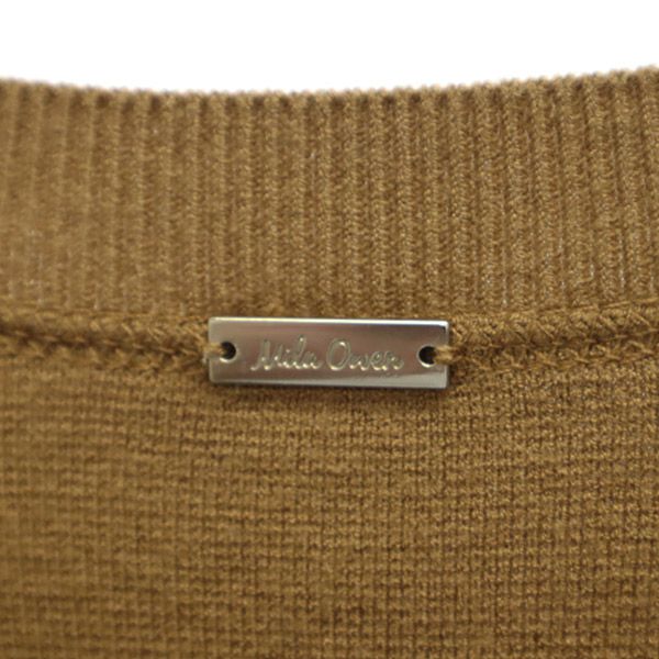 Mila Owen ミラオーウェン 長袖 トレーナー 1 ブラウン ドッキング レディース