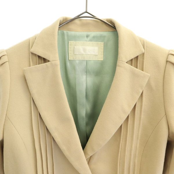 TO BE CHIC トゥービーシック ウールブレンド テーラードジャケット 38 ベージュ レディース