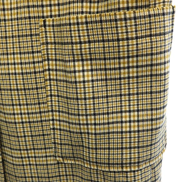 LOWRYS FARM ローリーズファーム チェック柄 ノーカラーコート M レディース