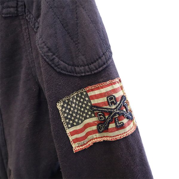 POLO JEANS COMPANY ポロ ジーンズ カンパニー コットン ライダースジャケット M ネイビー レディース