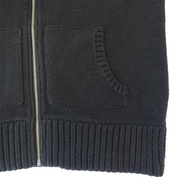 POLO JEANS COMPANY ポロ ジーンズ カンパニー フルジップ コットン ニットジャケット M ブラック レディース