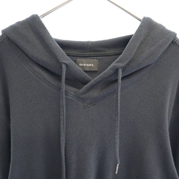 DIESEL ディーゼル 長袖 プルパーカー Tシャツ S ブラック ロンT レディース