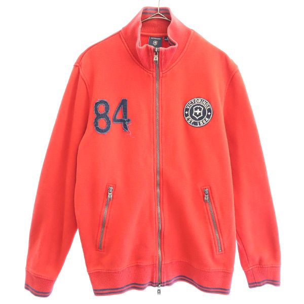Victorinox ビクトリノックス スウェット ジップジャケット XS レッド×ネイビー ブルゾン 裏起毛 メンズ