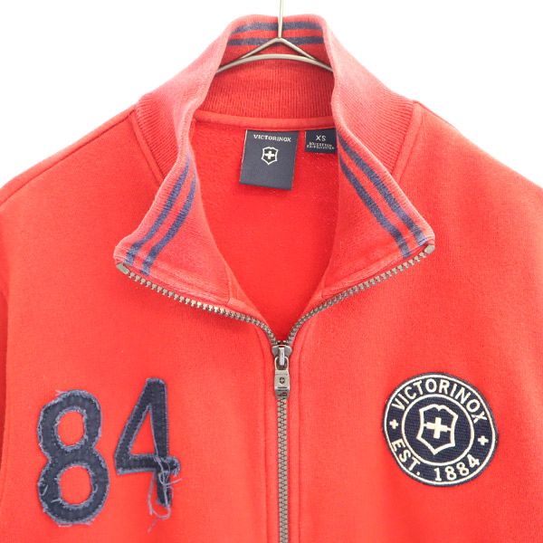 Victorinox ビクトリノックス スウェット ジップジャケット XS レッド×ネイビー ブルゾン 裏起毛 メンズ