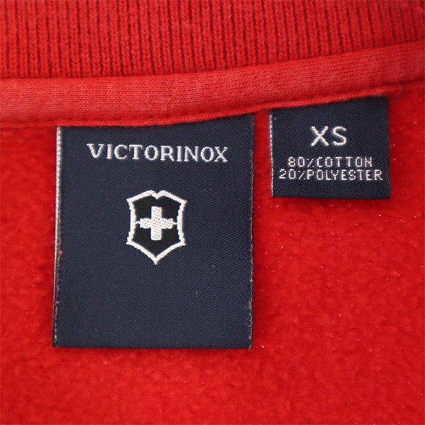 Victorinox ビクトリノックス スウェット ジップジャケット XS レッド×ネイビー ブルゾン 裏起毛 メンズ
