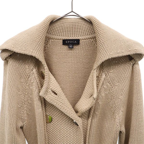 EPOCA エポカ ニット トレンチコート 40 ベージュ レディース