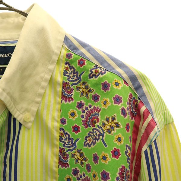 RALPH LAUREN ラルフローレン 総柄 長袖 ボタンダウンシャツ M メンズ