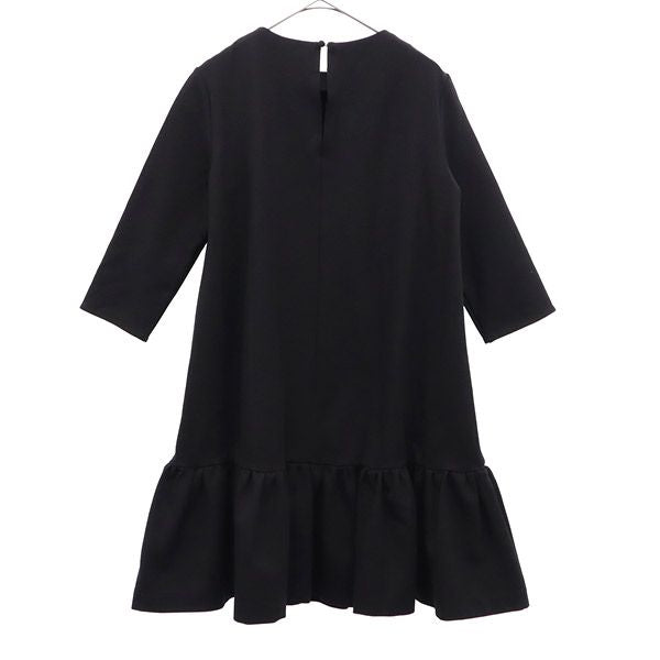SNIDEL スナイデル 長袖 ワンピース F ブラック 裾フリル レディース