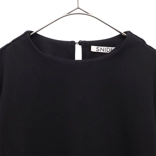 SNIDEL スナイデル 長袖 ワンピース F ブラック 裾フリル レディース