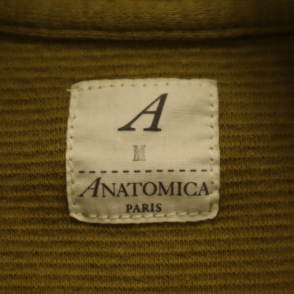 ANATOMICA PARIS アナトミカ パリ 日本製 長袖 モックネック Tシャツ M カーキ ロンT メンズ