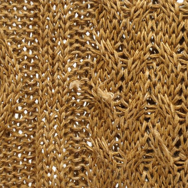 EDIFICE エディフィス リネン 長袖 ニットカーディガン 46 カーキ メンズ