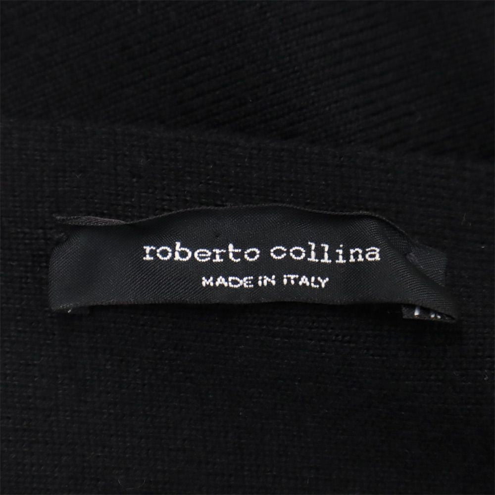ROBERTO COLLINA ロベルトコリーナ イタリア製 長袖 ニット ワンピース S ブラック レディース
