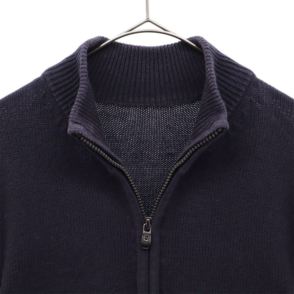 Victorinox ビクトリノックス コットン ニットジャケット ネイビー メンズ