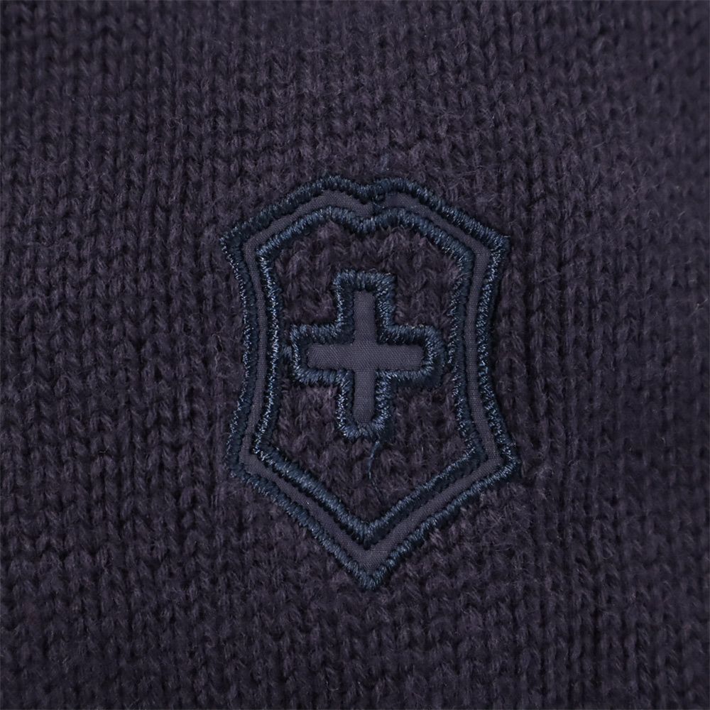 Victorinox ビクトリノックス コットン ニットジャケット ネイビー メンズ