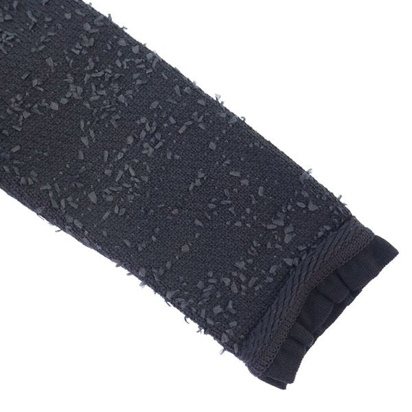 TO BE CHIC トゥービーシック 総柄 ニット ノーカラージャケット 2 ネイビー レディース