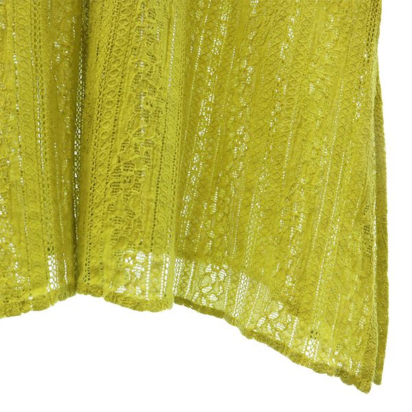 Mila Owen ミラオーウェン レース 長袖 ニット ロングワンピース 0 グリーン レディース