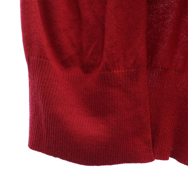TO BE CHIC トゥービーシック シルクブレンド 長袖 ニットカーディガン 2 レッド レディース