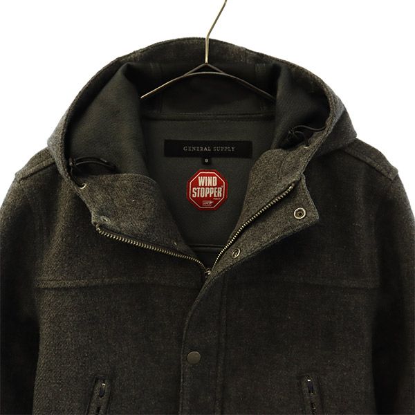 SHIPS GENERAL SUPPLY シップスジェネラルサプライ ウールブレンド ジャケット S グレー フード メンズ