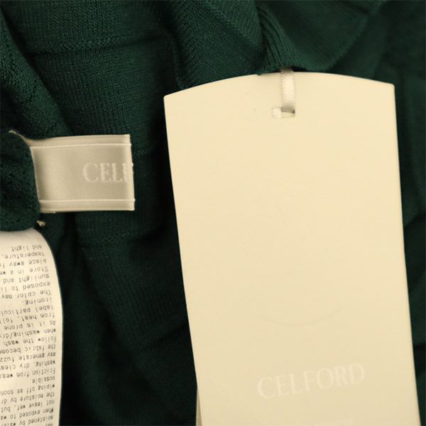 CELFORD セルフォード 未使用 7分袖 ニット ロングワンピース 36 グリーン レディース