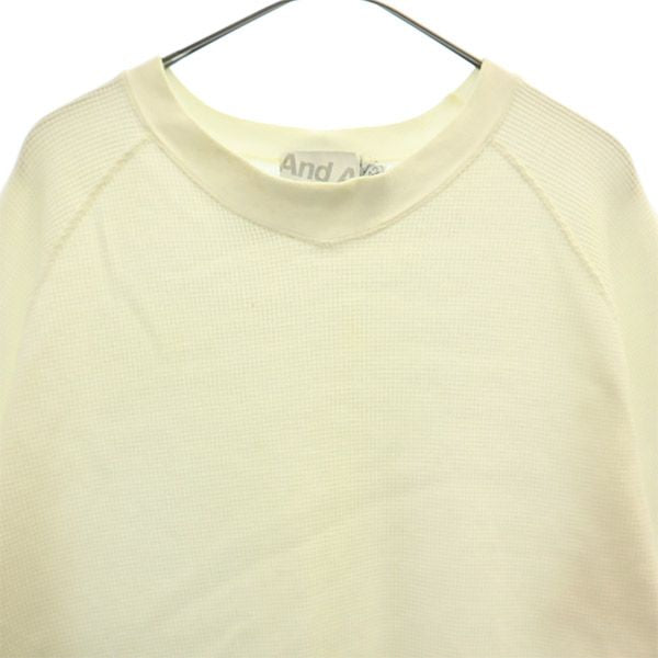 アンドエー 長袖 サーマル Tシャツ 42 ホワイト And A ワッフル メンズ