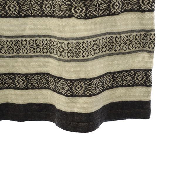 未使用 Jewel Changes ジュエルチェンジズ 総柄 長袖 ニット ワンピース フリー グレー レディース