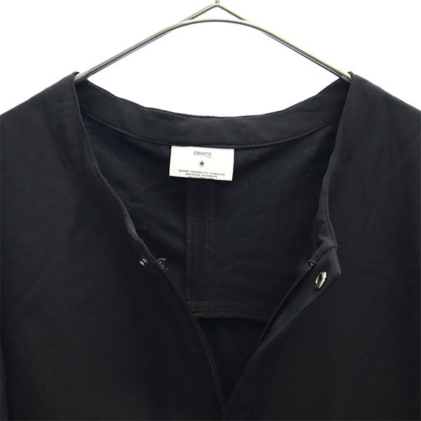 Converse TOKYO コンバーストウキョウ ナイロン ノーカラージャケット 3 ブラック メンズ