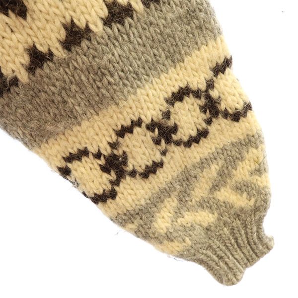 SEVEN ISLANDS セブンアイランド ウール 総柄 カウチンジャケット L ホワイト×グレー メンズ