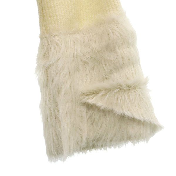 未使用 Lily Brown リリーブラウン 長袖 ファースリーブ ニットカーディガン F ホワイト レディース