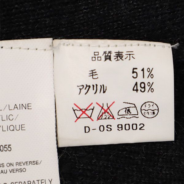 FENN WRIGHT&MANSON フェンライトマンソン ウールブレンド 編柄 長袖 ニットカーディガン S ブラック レディース