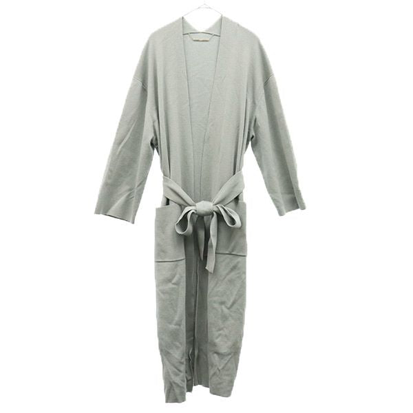 Mila Owen ミラオーウェン 長袖 ロング ニットカーディガン 0 ブルー系 ガウンコート レディース