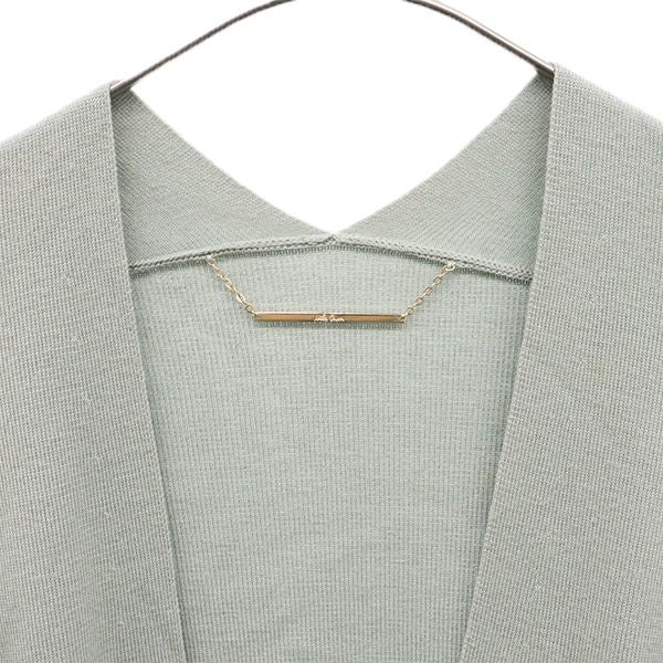 Mila Owen ミラオーウェン 長袖 ロング ニットカーディガン 0 ブルー系 ガウンコート レディース