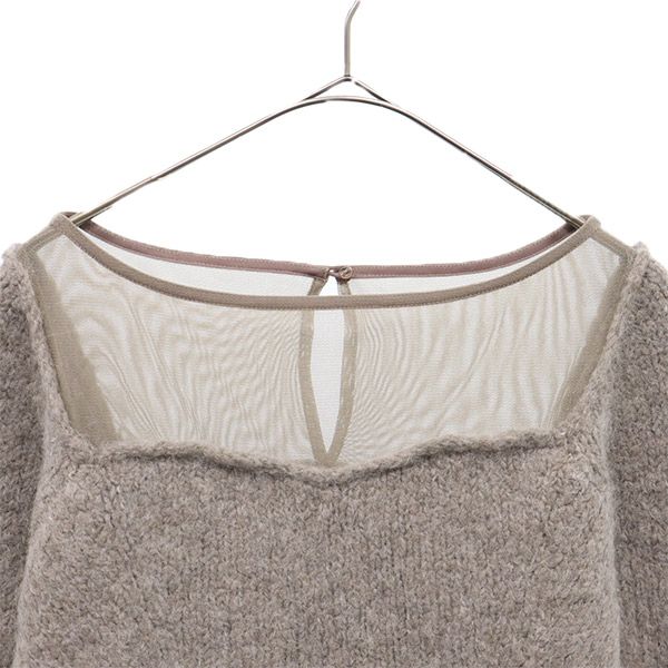 FRAY I.D フレイアイディー 長袖 シアー ドッキング セーター F ベージュ系 ニット レディース