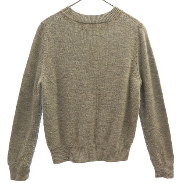 furfur ファーファー ウール アルファベット柄 長袖 セーター F グレー ニット レディース