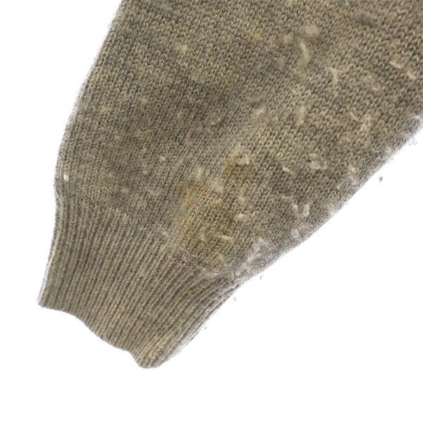 furfur ファーファー ウール アルファベット柄 長袖 セーター F グレー ニット レディース