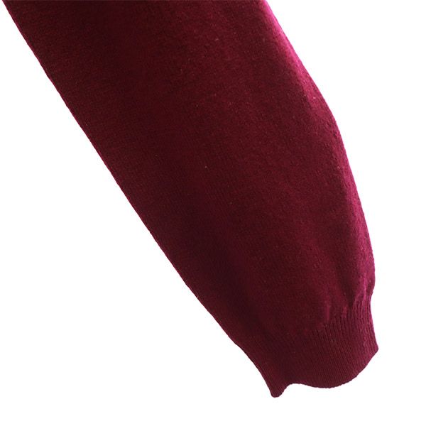 Pringle of Scotland プリングルオブスコットランド ウール 長袖 Vネック セーター S レッド ニット メンズ