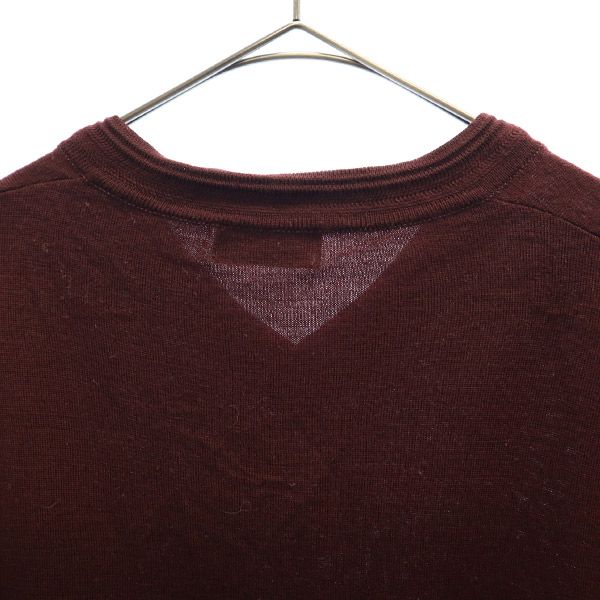 Paul Smith ポールスミス ウール 長袖 Vネック セーター L パープル ニット レディース