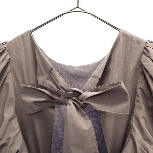 ORGANICS SNIDEL for sustainabillity オーガニックスナイデル 半袖 バルーンスリーブ ロングワンピース 7 パープル レディース